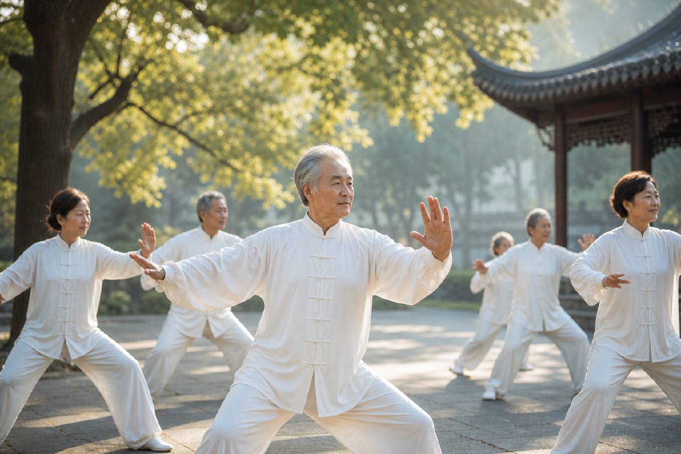 练武术的老人,脑龄比实际年轻10岁
