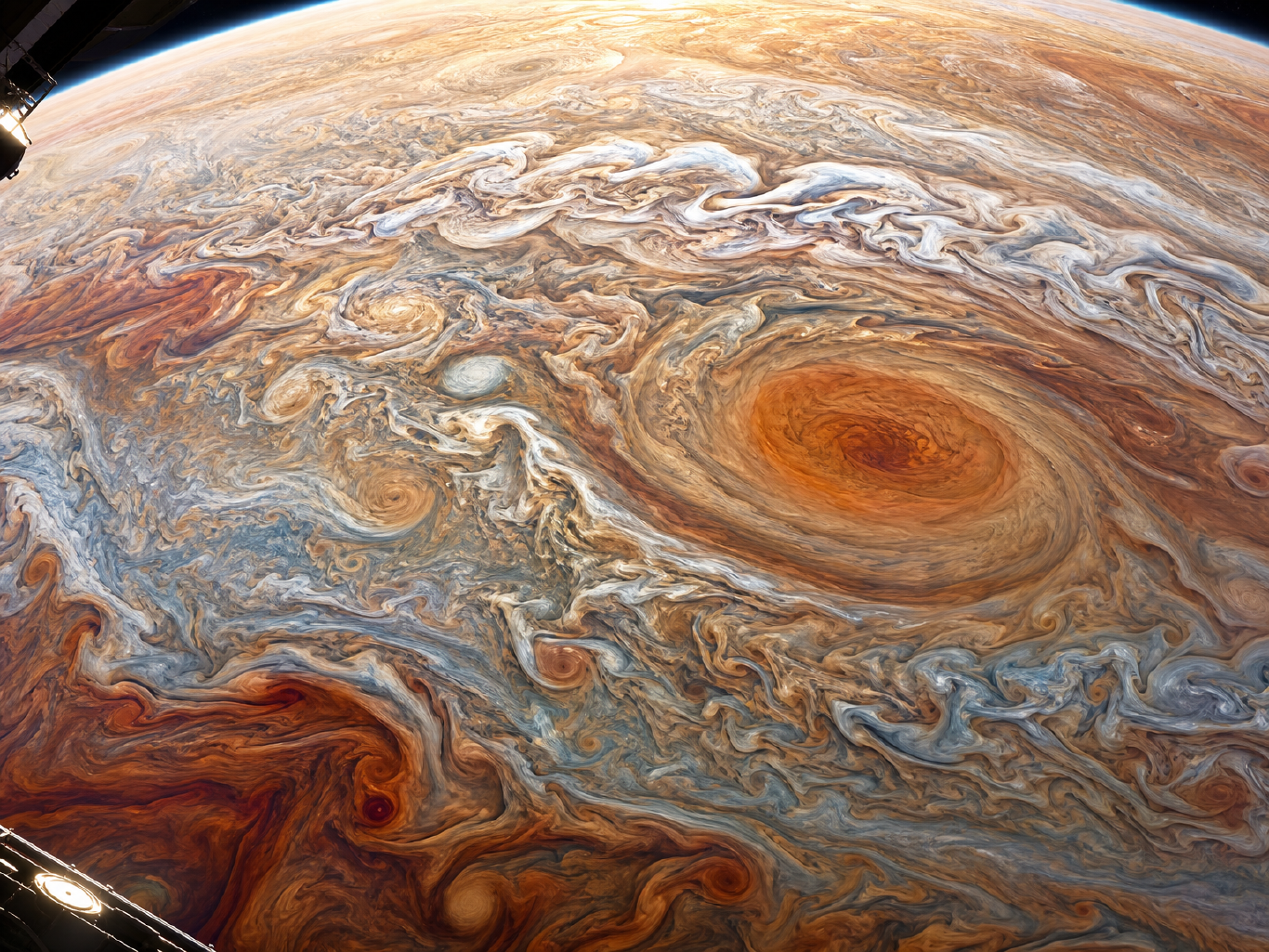NASA 朱诺号揭示木星北半球湍流区域动态演变
