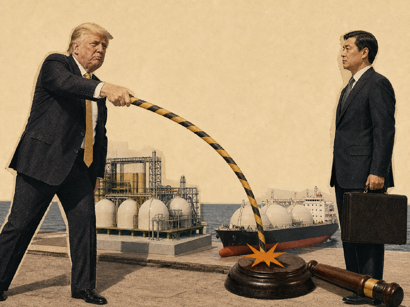 特朗普把关税拧成鞭子,逼韩国接盘一个被巨头抛弃的天然气项目